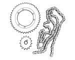 Puch Maxi | MV | VZ | Z-One | 2-Speed Kette und Ritzel Puch Maxi | MV | VZ | Z-One | 2-Speed Kette und Ritzel