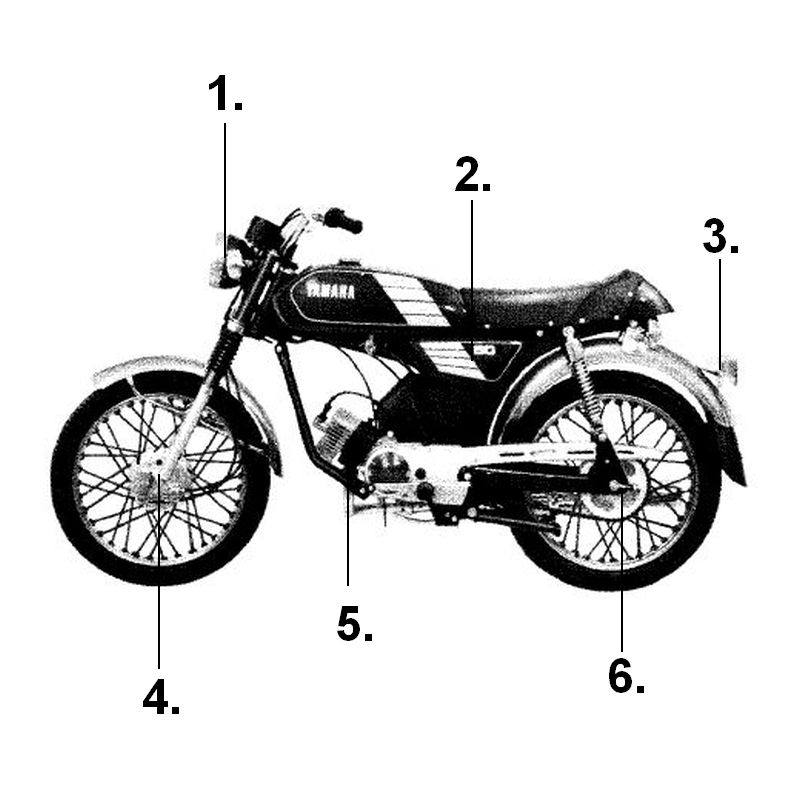 Teile nach Zeichnung | Yamaha Mopeds Teile nach Zeichnung | Yamaha Mopeds