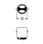 Lampe BA20D 6 Volt 20/20 Watt