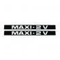 Aufkleber Maxi - 2 V Schwarz/Weiß 225X22MM