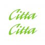 Aufklebersatz Citta Wort Grün