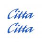 Aufklebersatz Citta Wort Blau