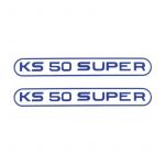 Aufklebersatz Tank Zundapp KS50 Super Blau