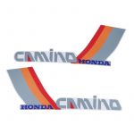 Aufklebersatz Tank Honda Camino Rot/Orange/Grau/Weiß