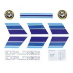 NIET VOOR DUITSLAND Stickerset Zundapp Explorer Blauw/Wit