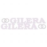 Aufkleber Gilera + Logo Weiß