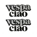 Aufkleber Vespa Ciao Anthrazit 2 Stück