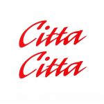 Aufklebersatz Citta Rot 10CM 2 Stück