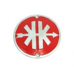 Emblem Beinschild Kreidler Eier-Tank Rot
