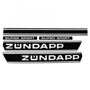 Aufklebersatz Zundapp Schwarz/Weiß