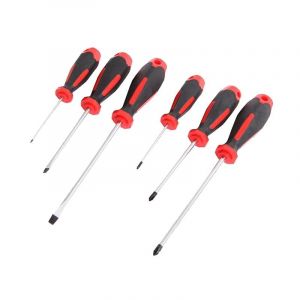 Schraubendrehersatz 6 Stück Schwarz/Rot