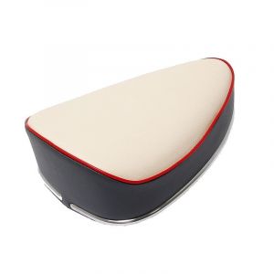 Sattel Oldtimer Creme/Grau Puch