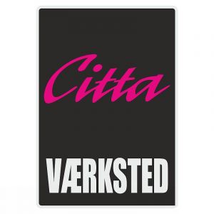 Vaerksted Aufkleber Citta Schwarz Danish