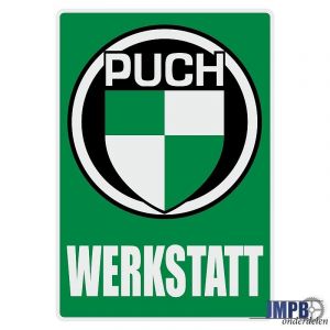Werkstatt Aufkleber Puch Deutsch