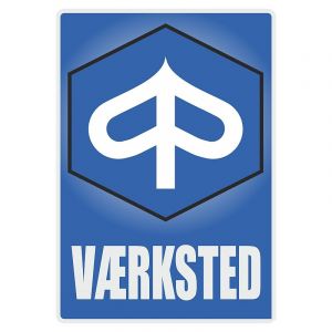 Vaerksted Aufkleber Piaggio Danish