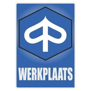 Werkplaats Aufkleber Piaggio Niederländisch