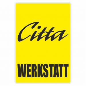 Werkstatt Aufkleber Citta Gelbe Deutsch