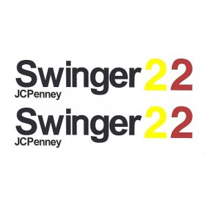 Tankaufklebersatz Puch Swinger 2 JCPenny Schwarz/Gelb/Rot