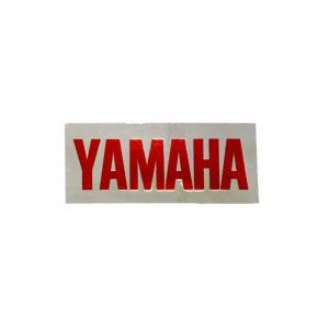 Aufkleber Yamaha Rot auf Chrom 51X20MM