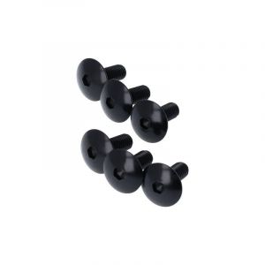 Schraubensatz M6X15 Aluminium Schwarz - 6 Stück