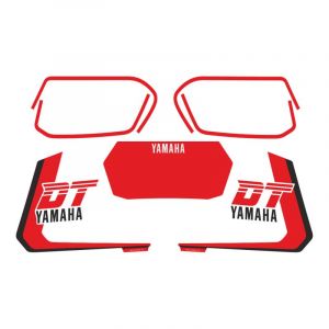 Aufklebersatz Yamaha DT Schwarz/Rot/Weiß