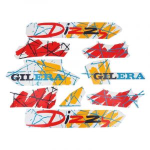 Aufklebersatz Gilera Citta Dizzy Rot/Orange
