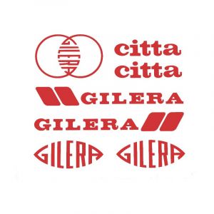 Aufklebersatz Gilera Citta Rot 7-Stück