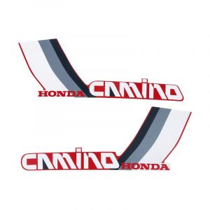 Aufklebersatz Tank Honda Camino Grau/Weiß/Rot