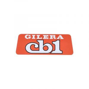 Aufkleber Logo Gilera CB1 Orange/Weiß