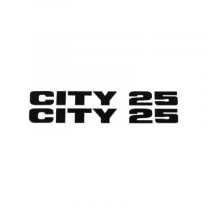 Aufklebersatz City 25 Seitenteil Schwarz 165X25MM