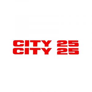 Aufklebersatz City 25 Seitenteil Rot 165X25MM