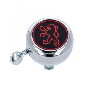 Klingel Chrom Peugeot Schwarz/Rot