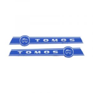 Aufklebersatz Tomos Chrom/Blau 210X35MM