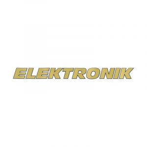 Aufkleber Elektronik Kreidler Gold/Schwarz 140X13MM