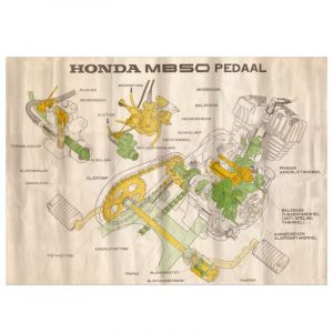 Plakat "Honda MB5 Pedaal" Nachdruck