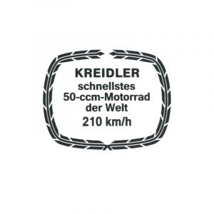 Aufkleber Kreidler 210KM/H Schwarz