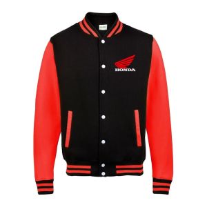 Baseballjacke Honda Schwarz/Rot