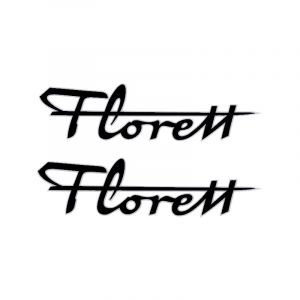 Florett Aufklebersatz Schwarz/Weiß 120X30MM 2 Stück