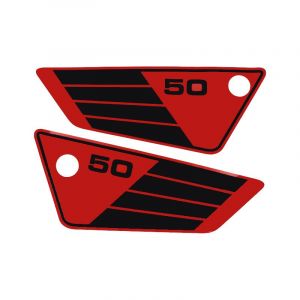 Seitenteilaufkleber Yamaha FS1 2RU Rot/Schwarz
