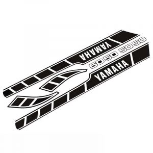 Aufklebersatz Yamaha RD50M Schwarz/Weiß