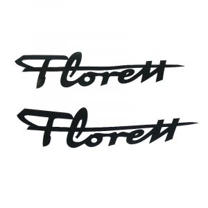 Florett Aufklebersatz Schwarz 120MM 2 Stück 