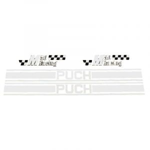 Aufkleber Puch M50 Racing Weiß