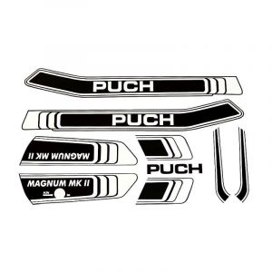 Aufklebersatz Puch Magnum MKII Schwarz/Weiß