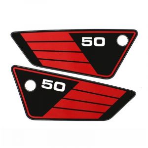 Seitenteilaufkleber Yamaha FS1 3E9 Rot/Schwarz