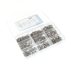 Sortiment Satz Platte Schraube Stahl - 390 Teile