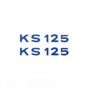 Aufklebersatz Text Zundapp KS125 Blau
