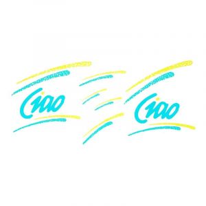 Aufklebersatz Vespa Ciao Grün/Gelb
