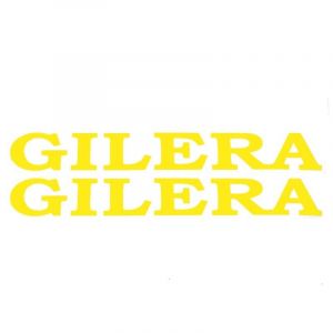 Gilera Wort Aufkleber Gelb