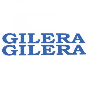 Gilera Wort Aufkleber Blau