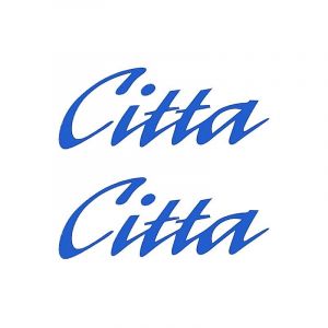 Aufklebersatz Citta Wort Blau